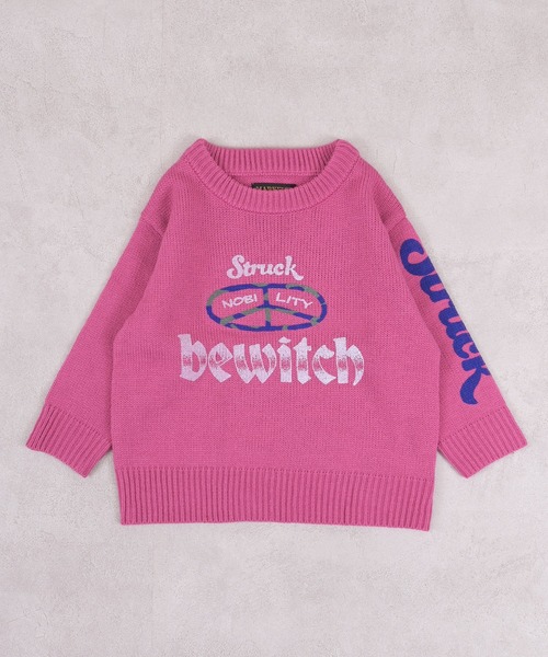 MARKEY'S（マーキーズ）の「クルーネックプリントセーター（ニット/セーター・キッズ・オフホワイト/ブルー/ピンク・S/M/L/LL）」の12枚目の写真