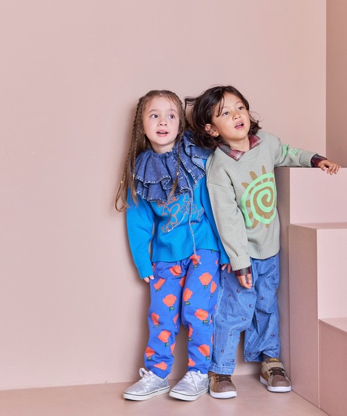 MARKEY'S（マーキーズ）の「クルーネックプリントセーター（ニット/セーター・キッズ・オフホワイト/ブルー/ピンク・S/M/L/LL）」の16枚目の写真