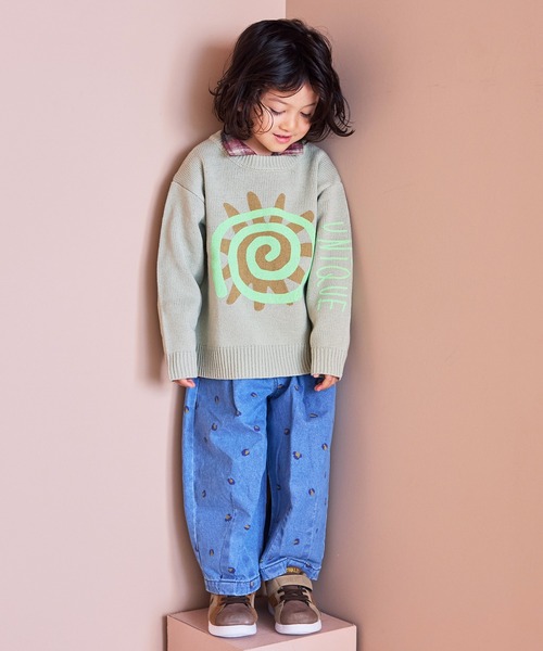 MARKEY'S（マーキーズ）の「クルーネックプリントセーター（ニット/セーター・キッズ・オフホワイト/ブルー/ピンク・S/M/L/LL）」の18枚目の写真