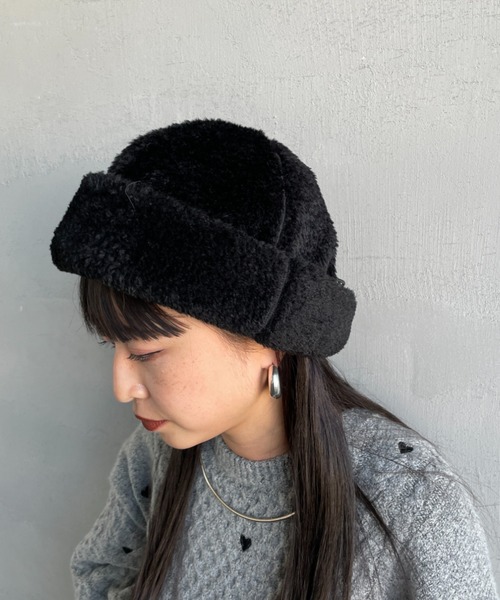 halo commodity（ハロ　コモディティー）の「[HALO COMMODITY/ハロ コモディティー] KUNA ボアフリースキャップ（ニットキャップ/ビーニー・レディース・ブラック/ベージュ/グレー・F）」の10枚目の写真