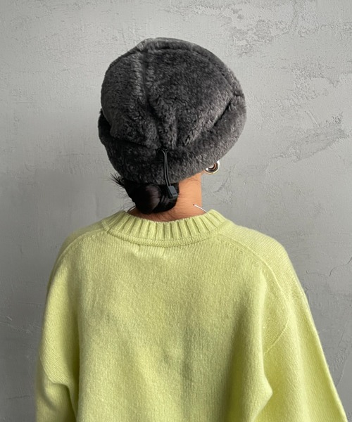 halo commodity（ハロ　コモディティー）の「[HALO COMMODITY/ハロ コモディティー] KUNA ボアフリースキャップ（ニットキャップ/ビーニー・レディース・ブラック/ベージュ/グレー・F）」の16枚目の写真