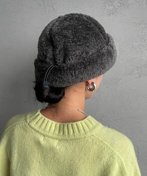 halo commodity（ハロ　コモディティー）の「[HALO COMMODITY/ハロ コモディティー] KUNA ボアフリースキャップ（ニットキャップ/ビーニー・レディース・ブラック/ベージュ/グレー・F）」の18枚目の写真