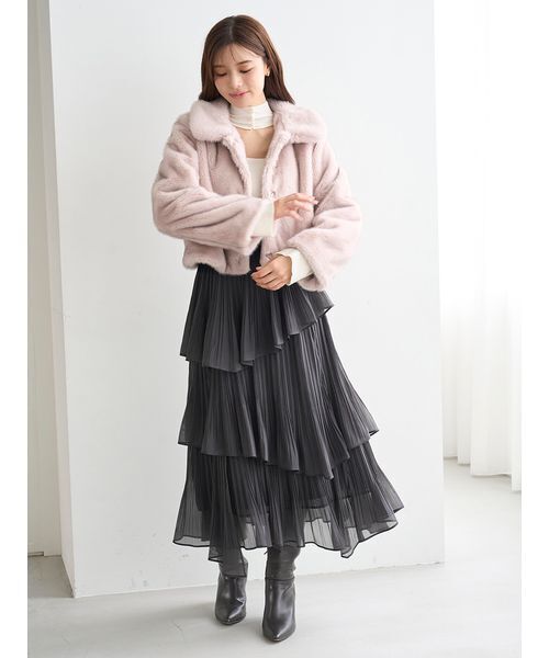 SNIDEL Sustainableプリーツティアードロングスカート SNIDEL｜Sustainableプリーツティアードロングスカート | Rakuten