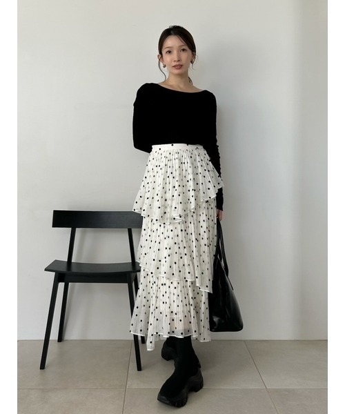 Sustainableプリーツティアードロングスカート（スカート）｜SNIDEL