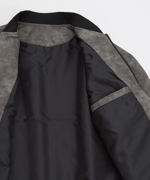 improves(インプローブス)の「スエード調 MA-1 ジャケット(MA-1・メンズ・ブラック/グレー・MEDIUM/LARGE)」の17枚目の写真