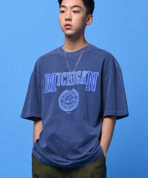 TRAVEL（トラベル）の「Michigan Wolverine Pigment Short Sleeve T-shirt Blue Shadow（Tシャツ/カットソー）」