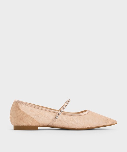 CHARLES & KEITH(チャールズ & キース)の「レース&サテン クリスタルエンベリッシュド メリージェーンフラット(パンプス・レディース・アイボリー/ブラック系その他2・25cm/24.5cm/23.5cm/23cm/22.5cm/25.5cm)」の15枚目の写真