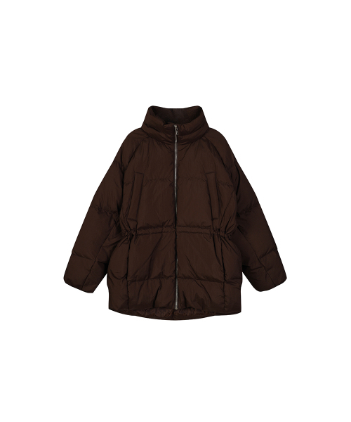 LAP(ラップ)の「(ダック)ハイネックニット配色ヒップ丈ダウン AR4ENB61(ダウンジャケット/コート・レディース・チャコール/ブラウン・FREE)」の12枚目の写真