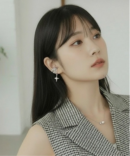 Burner（バーナー）の「【Sonu jewelry（ソヌジュエリー）】スターチャーム ビジューイヤーカフ 2点セット oku-ecuf-3-7（イヤーカフ・レディース・シルバー・FREE）」の10枚目の写真