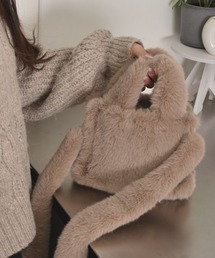 VIBGYOR Women | 【float】ふわふわ ファー シンプル ミニハンドバック/ショルダーバッグ【2way】(ショルダーバッグ)