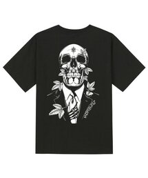 KTB0090 スカルスーツ 半袖Tシャツ - ブラック