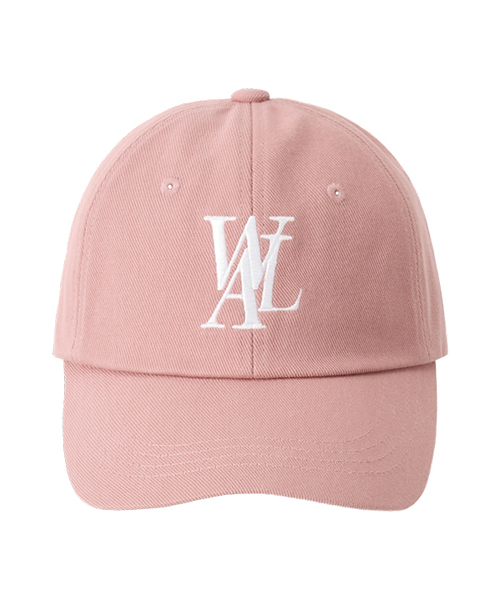 WOOALONG(ウアロン)の「Signature Logo ball cap - DUSTY PINK(キャップ・レディース・ライトピンク・MEDIUM/SMALL)」の1枚目の写真