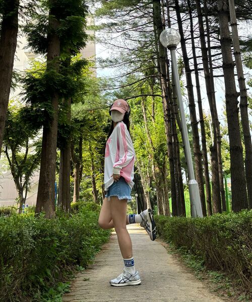 WOOALONG(ウアロン)の「Signature Logo ball cap - DUSTY PINK(キャップ・レディース・ライトピンク・MEDIUM/SMALL)」の12枚目の写真