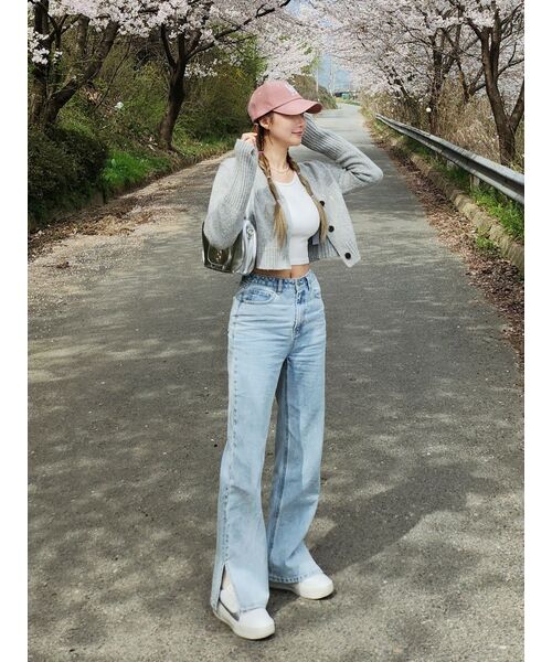 WOOALONG(ウアロン)の「Signature Logo ball cap - DUSTY PINK(キャップ・レディース・ライトピンク・MEDIUM/SMALL)」の5枚目の写真