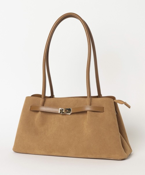 Elura(エルーラ)の「ワイドリュクスベルトトート(ハンドバッグ・レディース・ブラック/キャメル・FREE)」の4枚目の写真