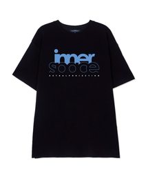 ヴィンテージインナースペーススーピマコットンラウンドネック半袖Tシャツ_ブラック