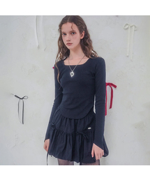 Vivacious(ビバシャス)の「Ligne Belle Top_2Colors(Tシャツ/カットソー)」