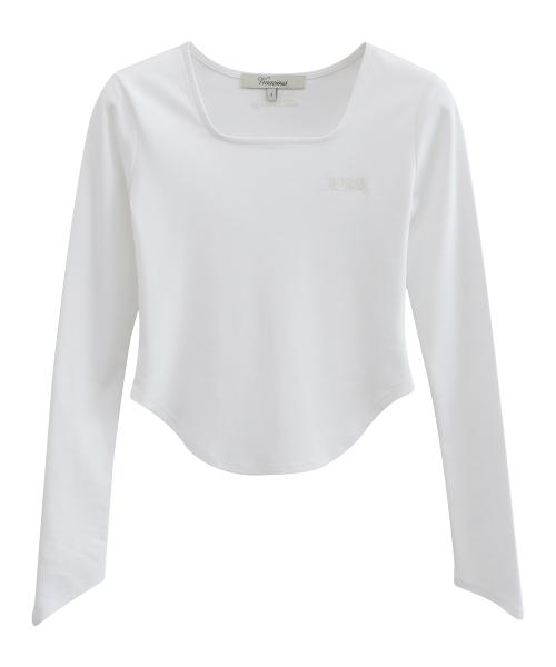 Vivacious(ビバシャス)の「Ligne Belle Top_2Colors(Tシャツ/カットソー・レディース・ホワイト/ブラック・SMALL/MEDIUM)」の5枚目の写真