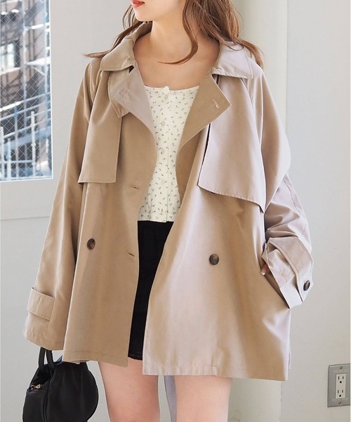 tiptop(ティップトップ)の「ミドル丈トレンチコート(トレンチコート・レディース・ベージュ/アイボリー・FREE)」の2枚目の写真