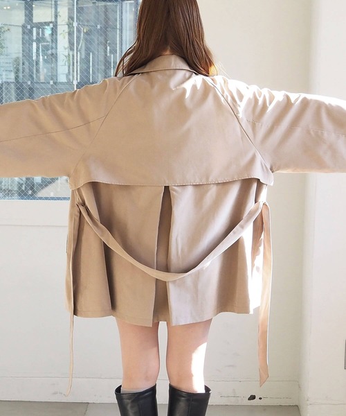 tiptop(ティップトップ)の「ミドル丈トレンチコート(トレンチコート・レディース・ベージュ/アイボリー・FREE)」の3枚目の写真