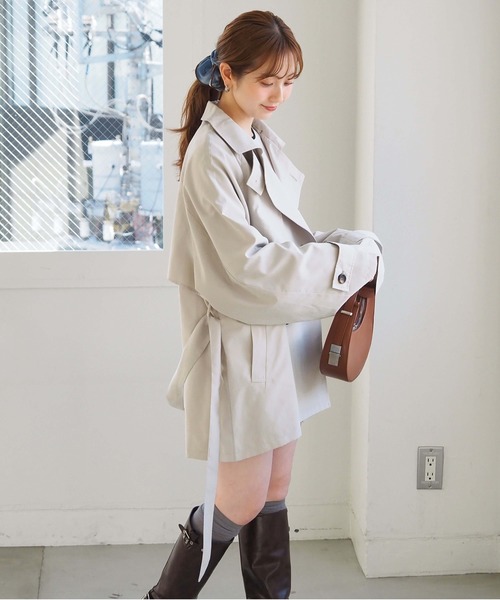 tiptop(ティップトップ)の「ミドル丈トレンチコート(トレンチコート・レディース・ベージュ/アイボリー・FREE)」の8枚目の写真