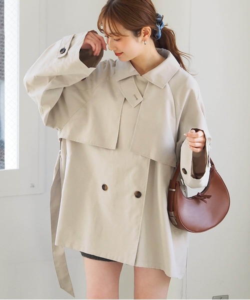 tiptop(ティップトップ)の「ミドル丈トレンチコート(トレンチコート・レディース・ベージュ/アイボリー・FREE)」の12枚目の写真