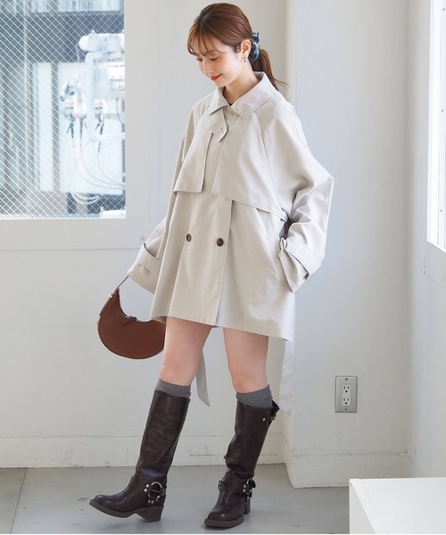 tiptop(ティップトップ)の「ミドル丈トレンチコート(トレンチコート・レディース・ベージュ/アイボリー・FREE)」の14枚目の写真