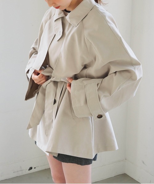 tiptop(ティップトップ)の「ミドル丈トレンチコート(トレンチコート・レディース・ベージュ/アイボリー・FREE)」の17枚目の写真