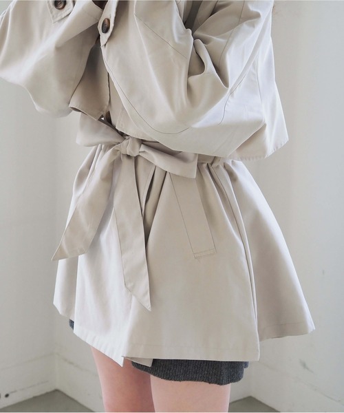 tiptop(ティップトップ)の「ミドル丈トレンチコート(トレンチコート・レディース・ベージュ/アイボリー・FREE)」の18枚目の写真