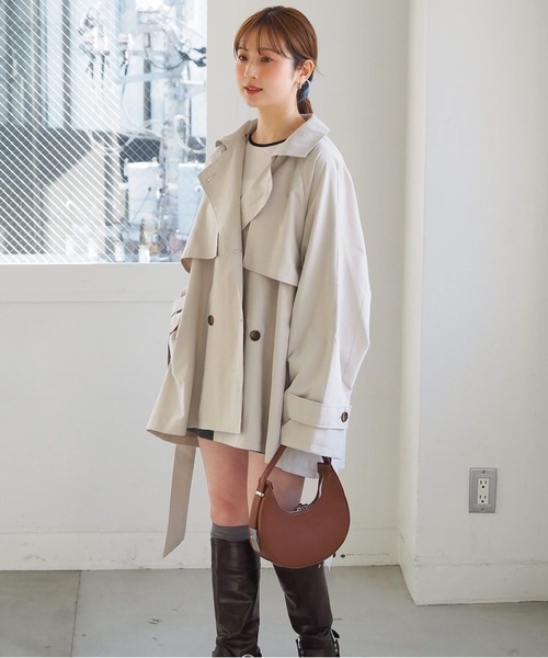 tiptop(ティップトップ)の「ミドル丈トレンチコート(トレンチコート・レディース・ベージュ/アイボリー・FREE)」の6枚目の写真