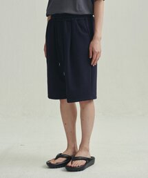 MOO（エムオーオー）の「ワンタックバミューダスウェットショートパンツ - ネイビー（その他パンツ）」