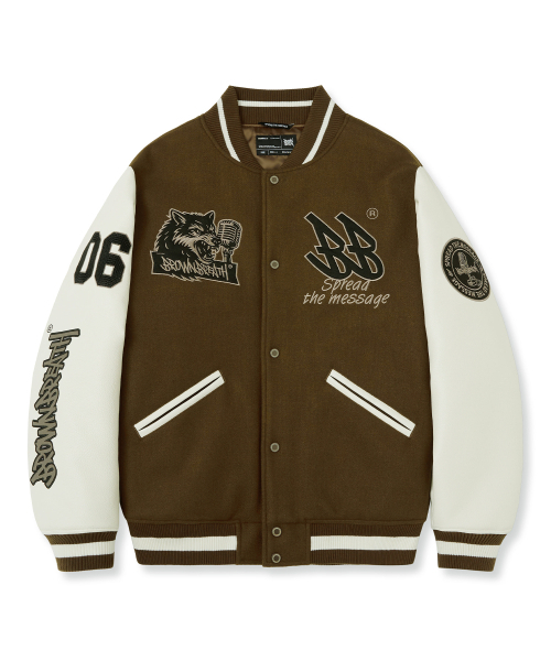 BROWNBREATH(ブラウンブレス)の「BB VARSITY JACKET - BROWN(その他アウター・レディース・その他・MEDIUM/LARGE/X-LARGE)」の1枚目の写真