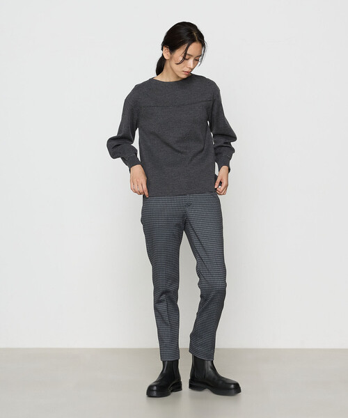 Gabardine K.T（ギャバジンケーティー）の「〔 +サイズ 〕 ハイテンション のびのびあったか裏起毛パンツ（その他パンツ・レディース・ライトグレー系・13号）」の5枚目の写真