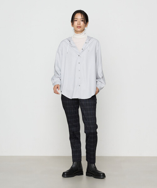 Gabardine K.T（ギャバジンケーティー）の「〔 +サイズ 〕 ハイテンション のびのびあったか裏起毛パンツ（その他パンツ・レディース・ライトグレー系・13号）」の9枚目の写真