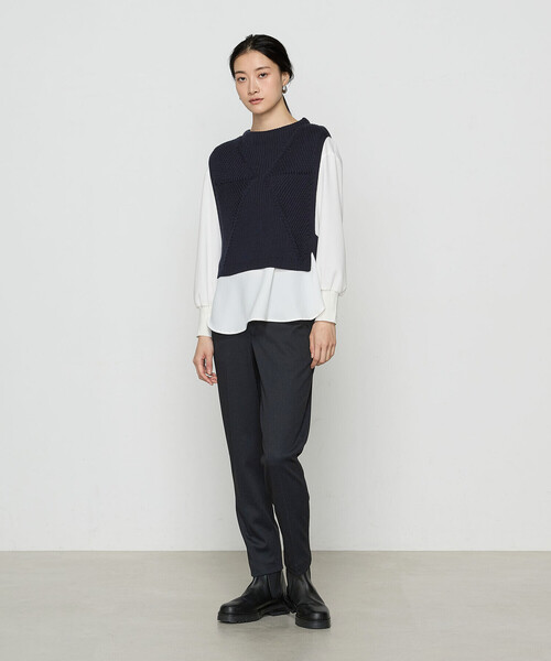 Gabardine K.T（ギャバジンケーティー）の「〔 +サイズ 〕 ハイテンション のびのびあったか裏起毛パンツ（その他パンツ・レディース・ライトグレー系・13号）」の19枚目の写真