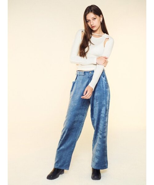 RENNESMIA（ルネスミア）の「シルキーコーデュロイパンツ - ブルー（その他パンツ・レディース・その他・MEDIUM/SMALL）」の3枚目の写真