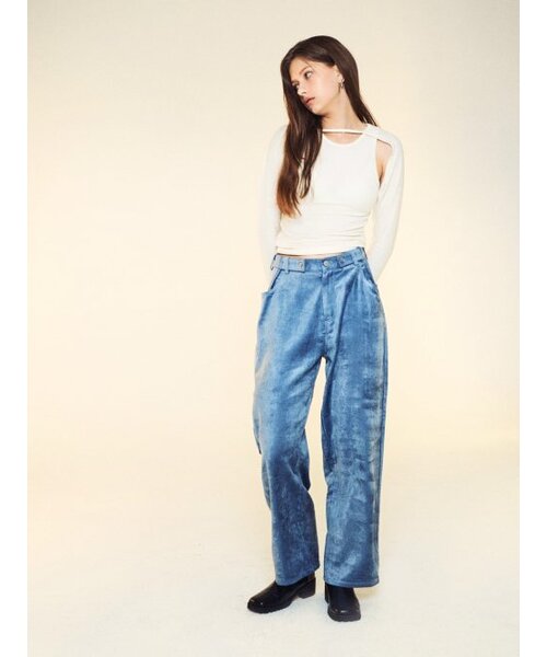 RENNESMIA（ルネスミア）の「シルキーコーデュロイパンツ - ブルー（その他パンツ・レディース・その他・MEDIUM/SMALL）」の4枚目の写真