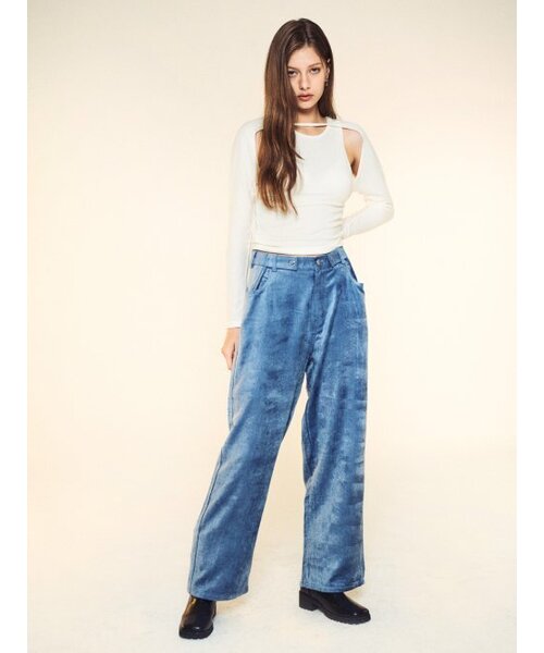 RENNESMIA（ルネスミア）の「シルキーコーデュロイパンツ - ブルー（その他パンツ・レディース・その他・MEDIUM/SMALL）」の5枚目の写真