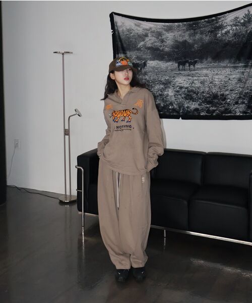A NOTHING(アナッシング)の「PIN-KNIT BALLOON PANTS (Beige)(スウェットパンツ・レディース・その他・MEDIUM/LARGE)」の4枚目の写真