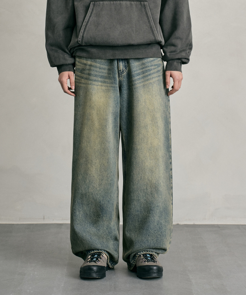DECET(デケト)の「Tin Washed Wide Jeans DCPT059RustYellow(デニムパンツ・レディース・その他・26/28/30/32/34)」の10枚目の写真