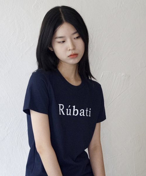RUBATI(ルバティ)の「セリフルバティロゴTシャツ_ネイビー(Tシャツ/カットソー・レディース・その他・size2/size1)」の3枚目の写真