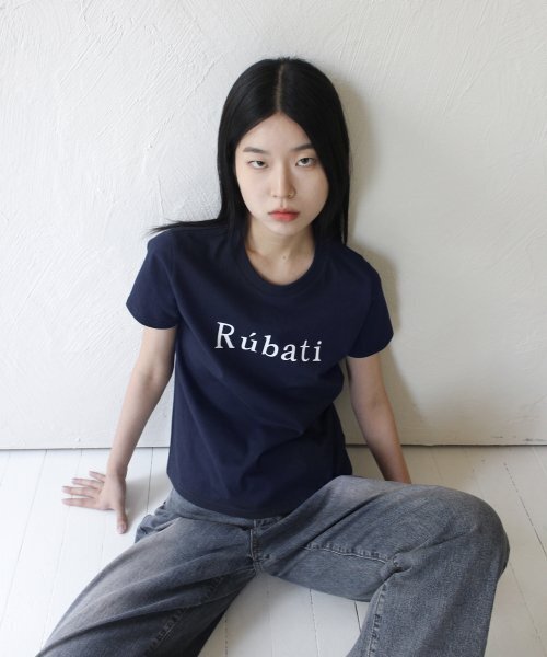 RUBATI(ルバティ)の「セリフルバティロゴTシャツ_ネイビー(Tシャツ/カットソー・レディース・その他・size2/size1)」の5枚目の写真