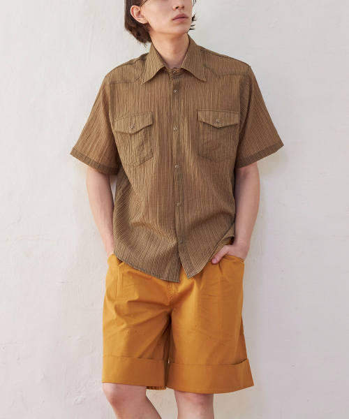 SENTAIR(センテア)の「ターンアップワイドバミューダパンツ_キャメル(その他パンツ・メンズ・その他・46/48)」の6枚目の写真
