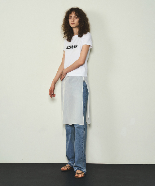 CITTA（シータ）の「シグネチャーロゴ半袖Tシャツ_CTT332(ホワイト)（Tシャツ/カットソー・レディース・ホワイト・FREE）」の3枚目の写真