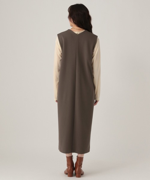 Elura(エルーラ)の「サマ見えリラクシージャンスカ/625550(ジャンパースカート・レディース・ダークブラウン/ブラック・FREE)」の12枚目の写真