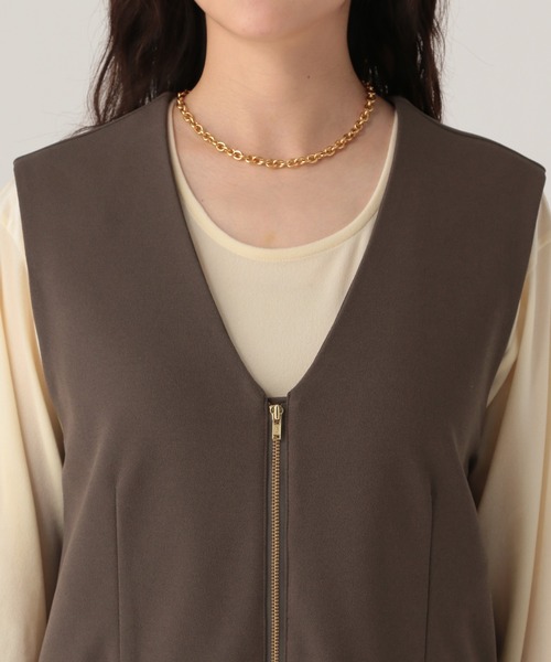 Elura(エルーラ)の「サマ見えリラクシージャンスカ/625550(ジャンパースカート・レディース・ダークブラウン/ブラック・FREE)」の11枚目の写真