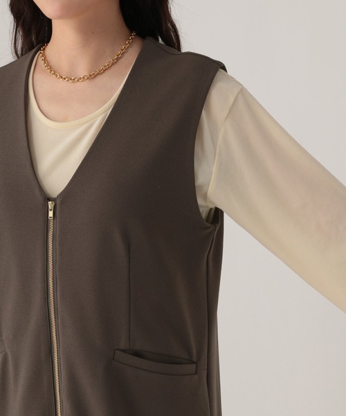 Elura(エルーラ)の「サマ見えリラクシージャンスカ/625550(ジャンパースカート・レディース・ダークブラウン/ブラック・FREE)」の9枚目の写真