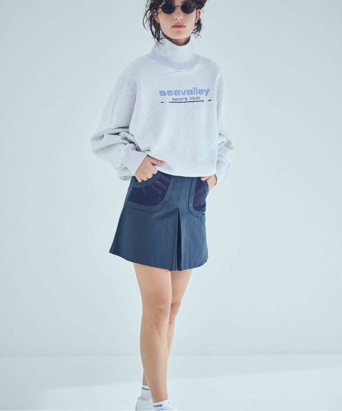 SEA（シー）の「90’s テニススカート（スカート・レディース・ホワイト/ネイビー・ONE SIZE）」の2枚目の写真