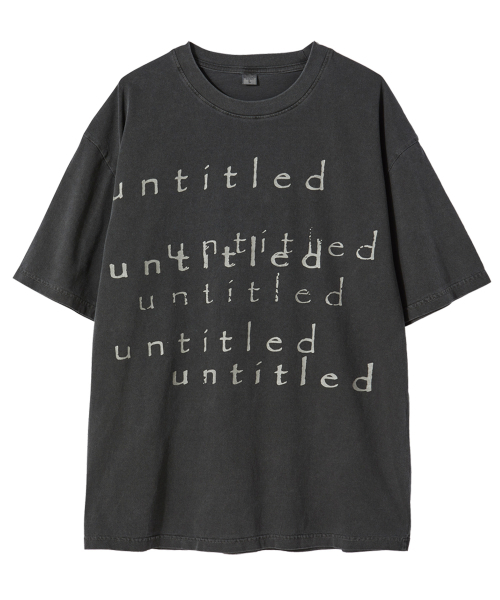 UNTITLED SEOUL(アンタイトル ソウル)の「アンタイトル レイヤーロゴ ピグメントウォッシュ 半袖 ウォッシュドブラック(Tシャツ/カットソー・メンズ・その他・MEDIUM/LARGE/X-LARGE)」の1枚目の写真