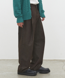 Deep Pleats Wide Jeans DCPT030CPBrown